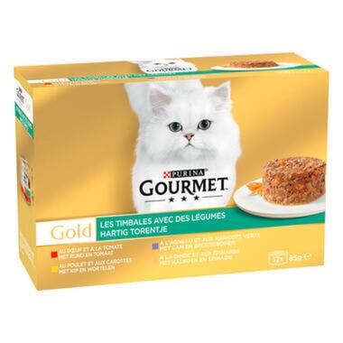 GOURMET® Gold Les Timbales avec Légumes - Boites pour chat