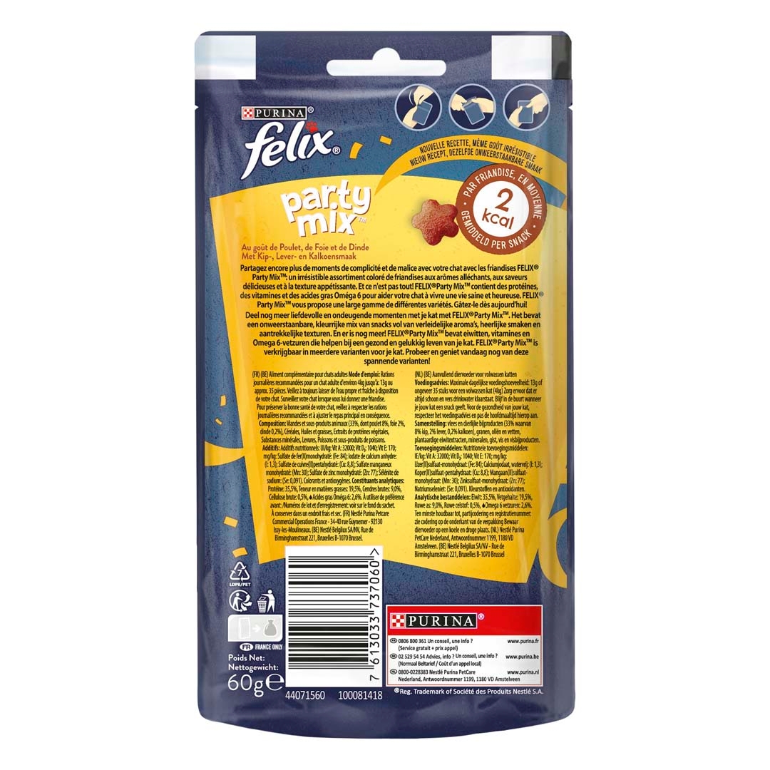 Friandises pour chat a la viande Purina Felix Mini Filetti