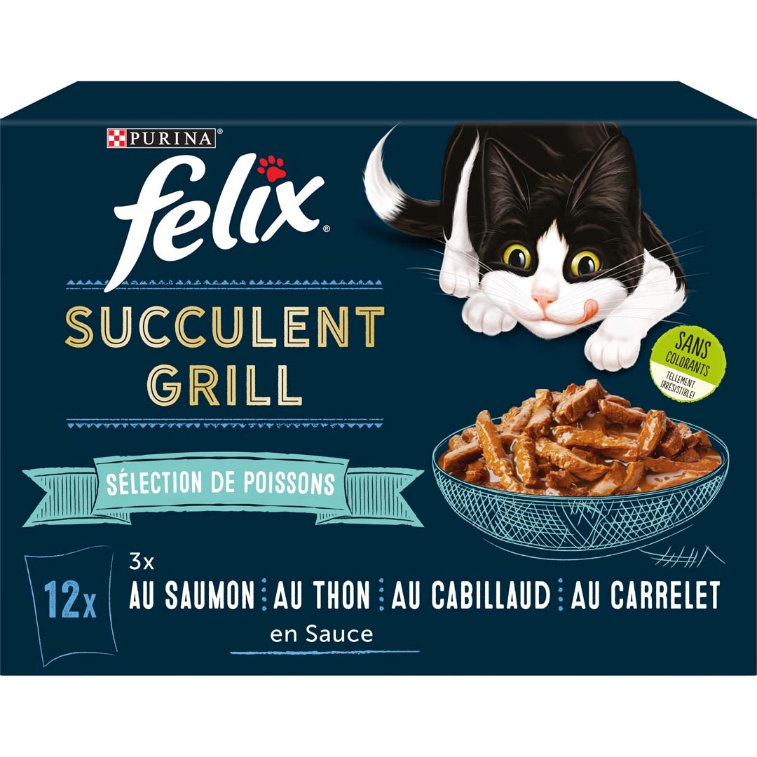 Pâtée pour chat viande poisson 4 x 100 g FELIX - Cdiscount
