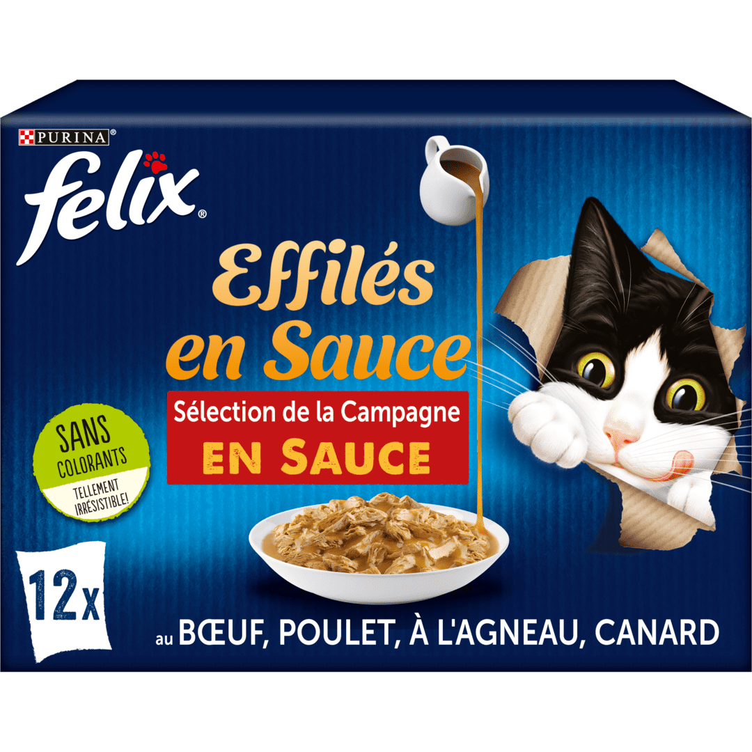 Sachets pour chat - Tendres Effilés avec encore plus de sauce