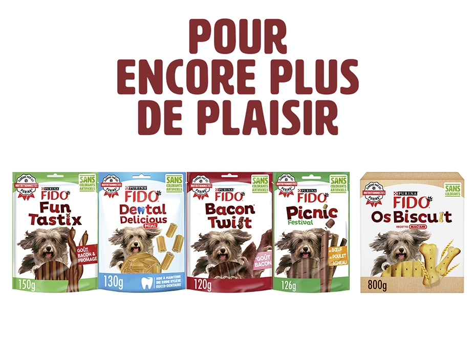 Gamme Fido Friandises et Biscuits
