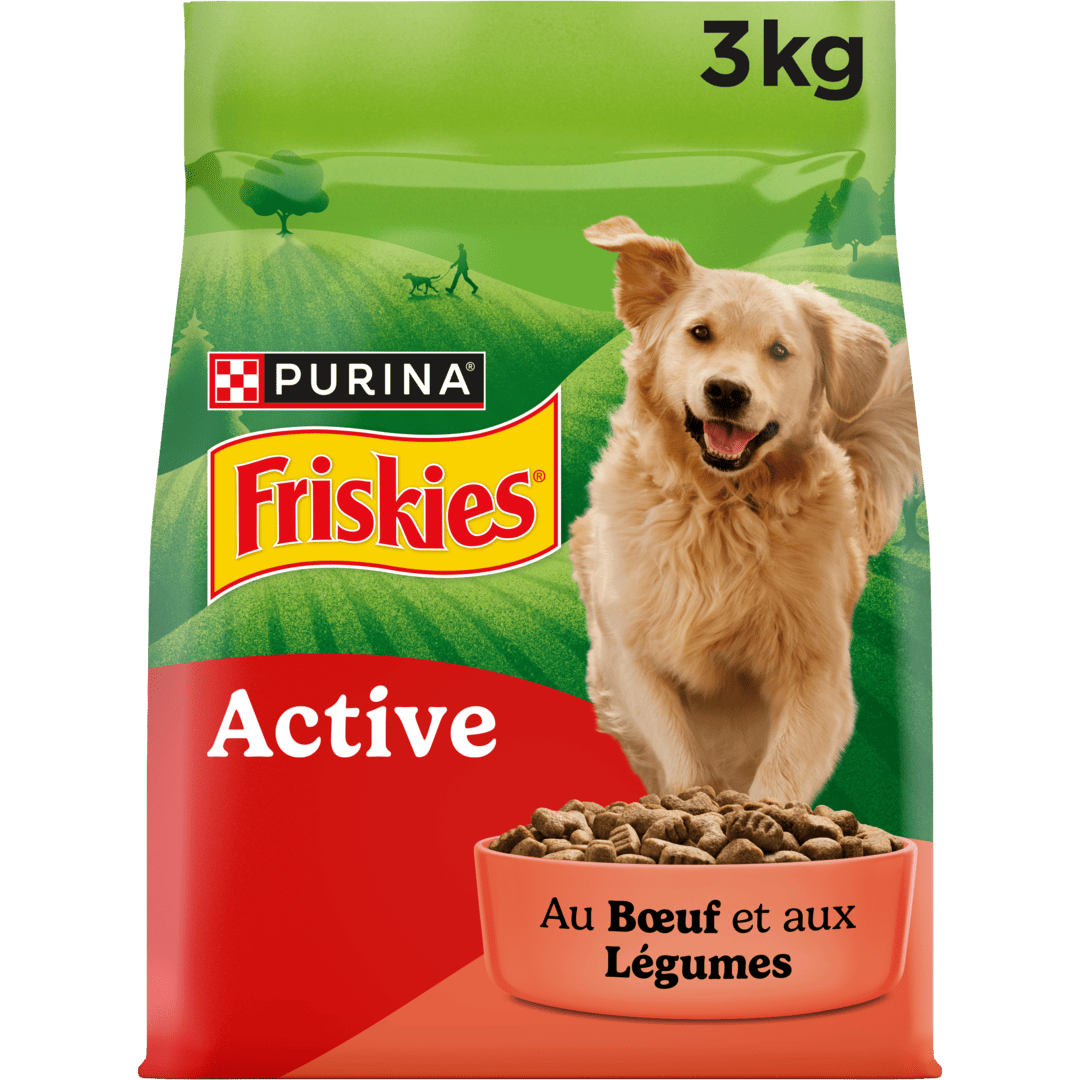 Friskies® Active - Croquettes au bœuf pour chien actif