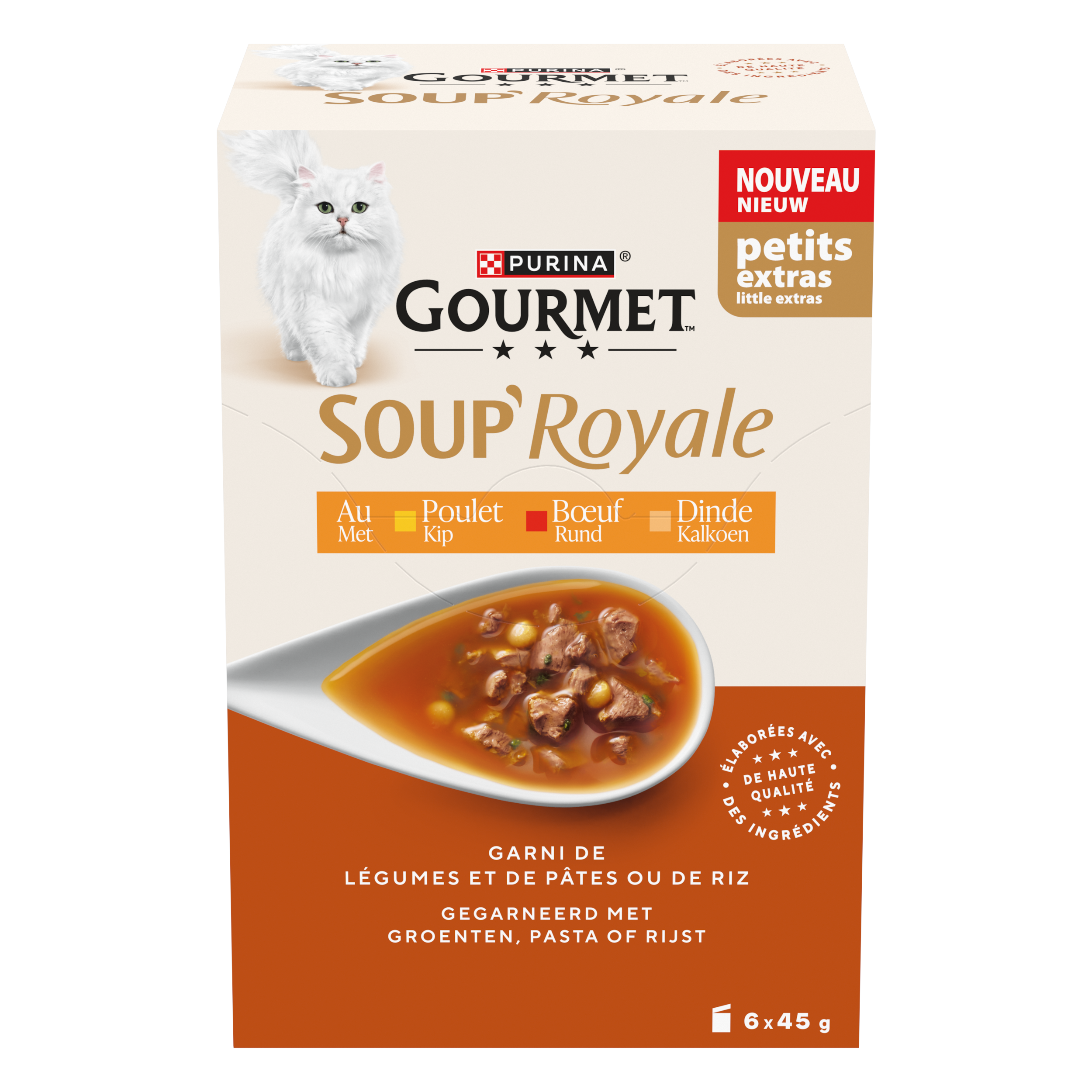 GOURMET™ Soup' Royale au Bœuf, au Poulet ou à la Dinde, garni de légumes et de pâtes ou de riz