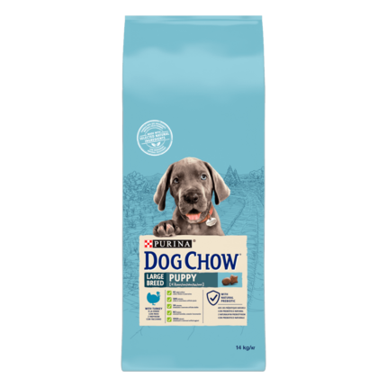 DOG CHOW® Large Breed Puppy (jusqu'à 2 ans)- Croquettes pour chiot à la Dinde