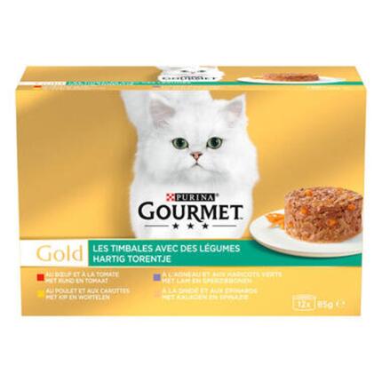 GOURMET® Gold Les Timbales avec Légumes - Boites pour chat