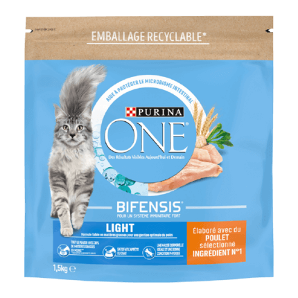 Purina ONE® - Croquettes Light pour Chat en Surpoids au Poulet et au Blé 1.5kg