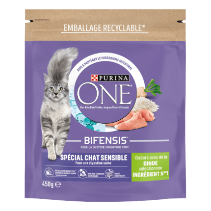 Purina ONE® - Croquettes pour Chat Sensible à la Dinde et au Riz
