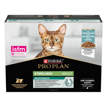 " PRO PLAN® STERILISED MAINTENANCE émincés au Poisson de l'Océan en gelée"