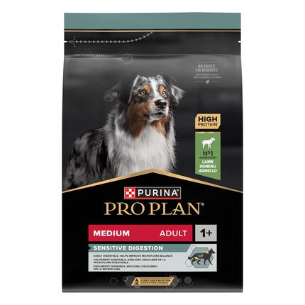 PURINA® PRO PLAN® MEDIUM ADULT SENSITIVE DIGESTION - RICHE EN AGNEAU - Croquettes pour chien à la digestion sensible