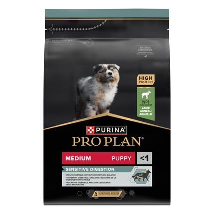 PURINA® PRO PLAN® MEDIUM PUPPY SENSITIVE DIGESTION - RICHE EN AGNEAU - Croquettes pour chien à la digestion sensible