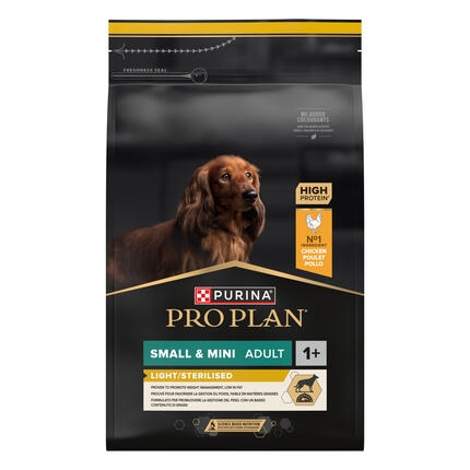 PURINA® PRO PLAN® SMALL & MINI ADULT LIGHT / STERILISED - RICHE EN POULET - Croquettes pour petit chien stérilisé ou en surpo