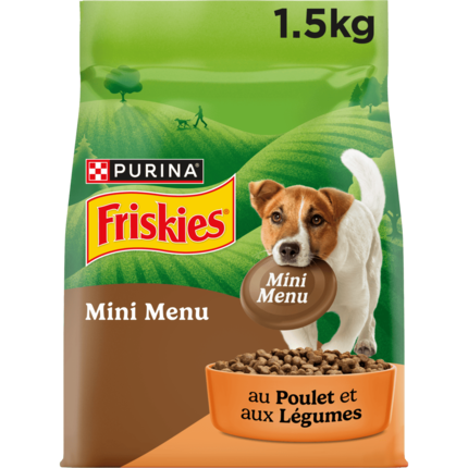Friskies® Mini Menu Poulet - Croquettes pour petit chien