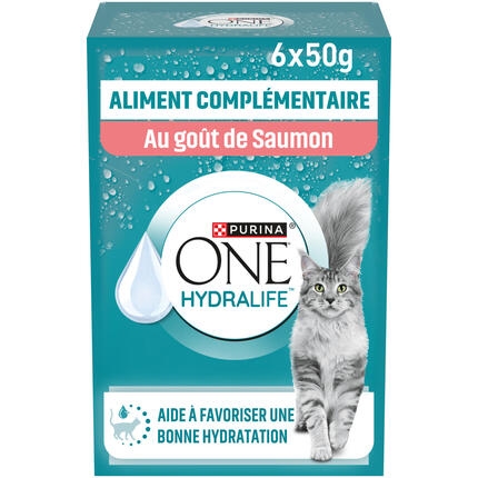 PURINA ONE® HYDRALIFE™  au goût de Saumon - aliment complémentaire pour aider à favoriser l'hydratation de votre chat