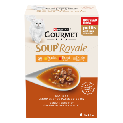 GOURMET™ Soup' Royale au Bœuf, au Poulet ou à la Dinde, garni de légumes et de pâtes ou de riz