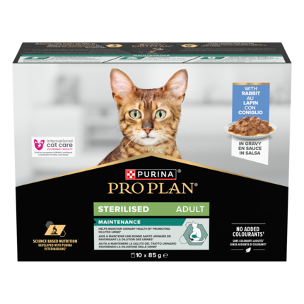 PURINA® PRO PLAN® Adult STERILISED MAINTENANCE au Lapin en Sauce