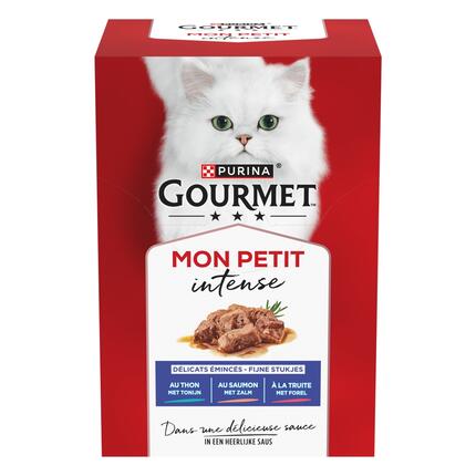 GOURMET® Mon Petit Intense Sélection aux Poissons (Thon, Saumon et Truite)