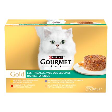 GOURMET® GOLD Les Timbales avec des Légumes - Boîtes pour chat