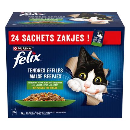 MHI FELIX Tendres Effilés Sélection mixte avec des légumes