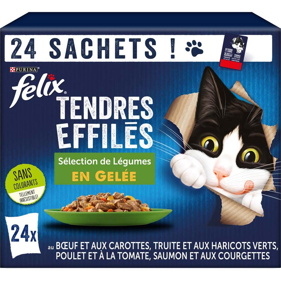 MHI FELIX Tendres Effilés Sélection mixte avec des légumes
