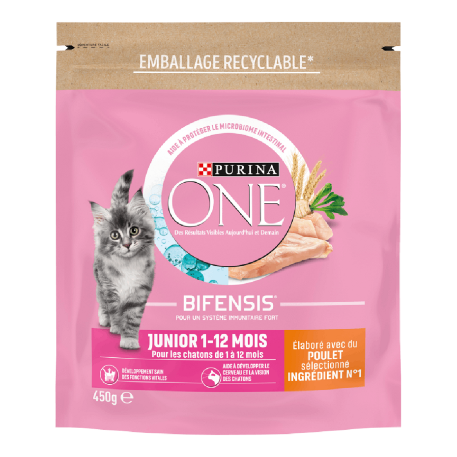 Purina ONE® - Croquettes Junior pour Chaton de 1 à 12 mois au Poulet