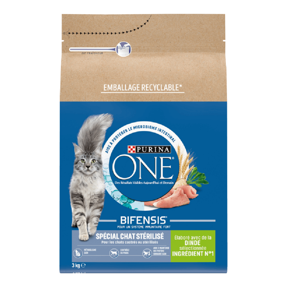 Purina® ONE® - Croquettes pour Chat Stérilisé à la Dinde