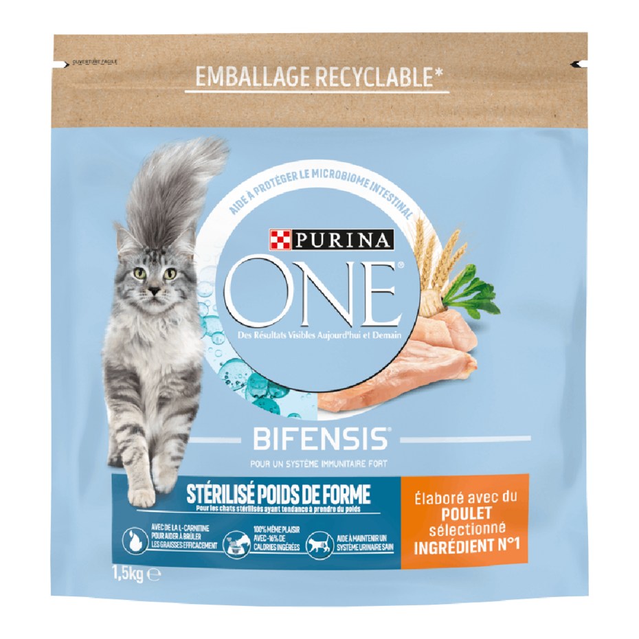 Purina® ONE® - Croquettes pour Chat Stérilisé Poids de Forme