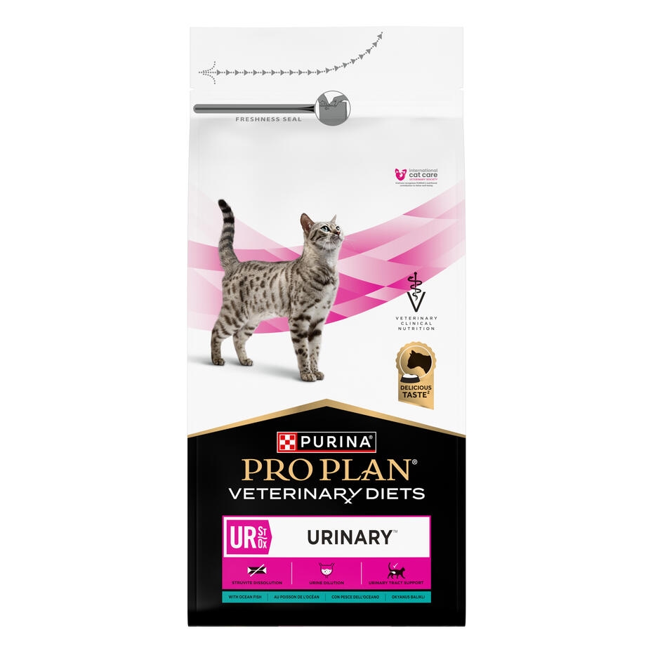 Purina® PRO PLAN® Veterinary Diets Feline UR St/Ox Urinary, Poisson de l'Océan - Croquettes pour Chat souffrant de Calculs Ur