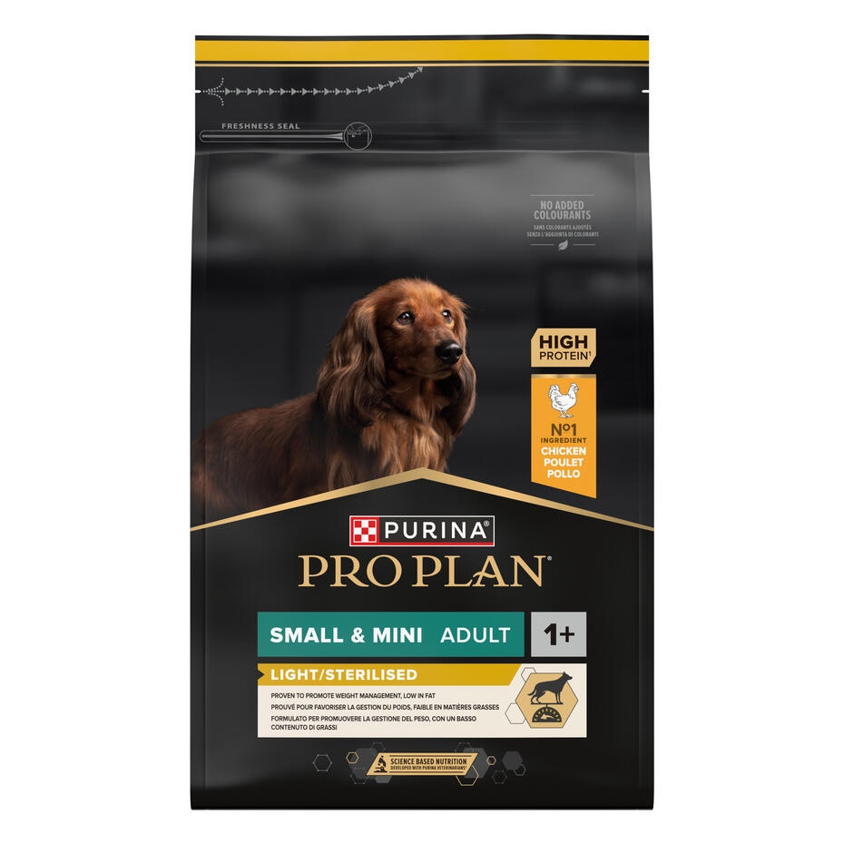 PURINA® PRO PLAN® SMALL & MINI ADULT LIGHT / STERILISED - RICHE EN POULET - Croquettes pour petit chien stérilisé ou en surpo