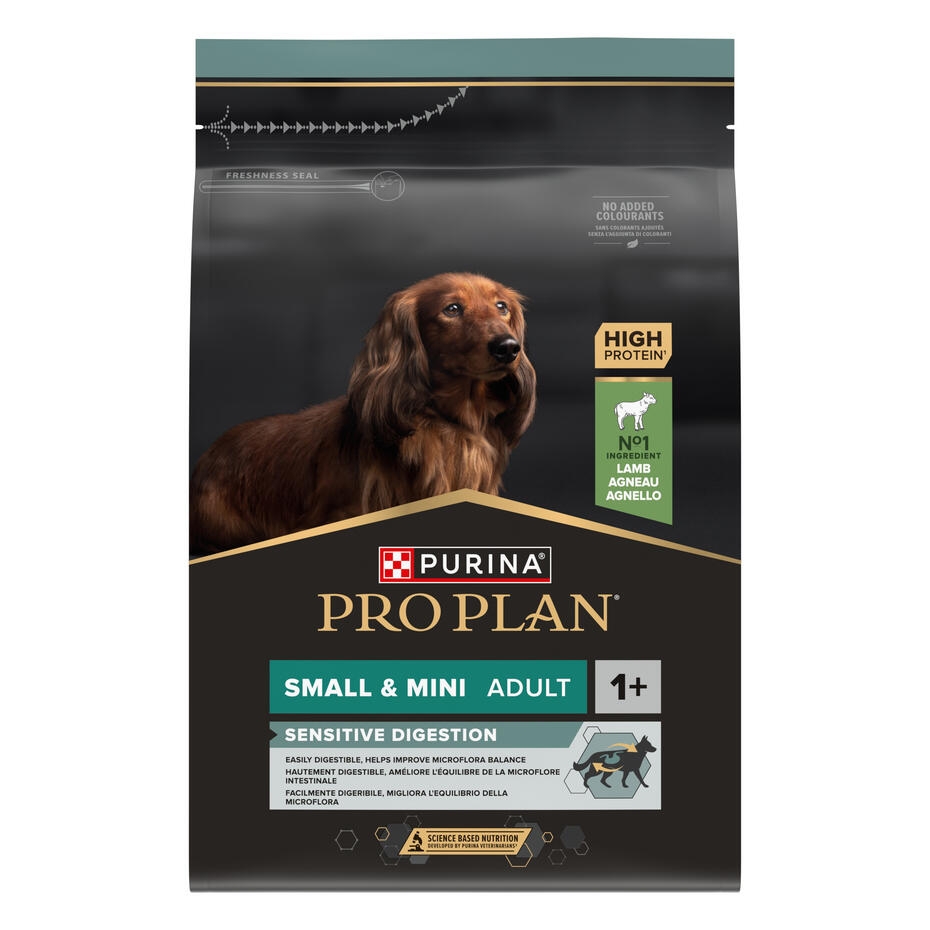 PURINA® PRO PLAN® SMALL & MINI ADULT SENSITIVE DIGESTION - RICHE EN AGNEAU - Croquettes pour petit chien à la digestion sensi
