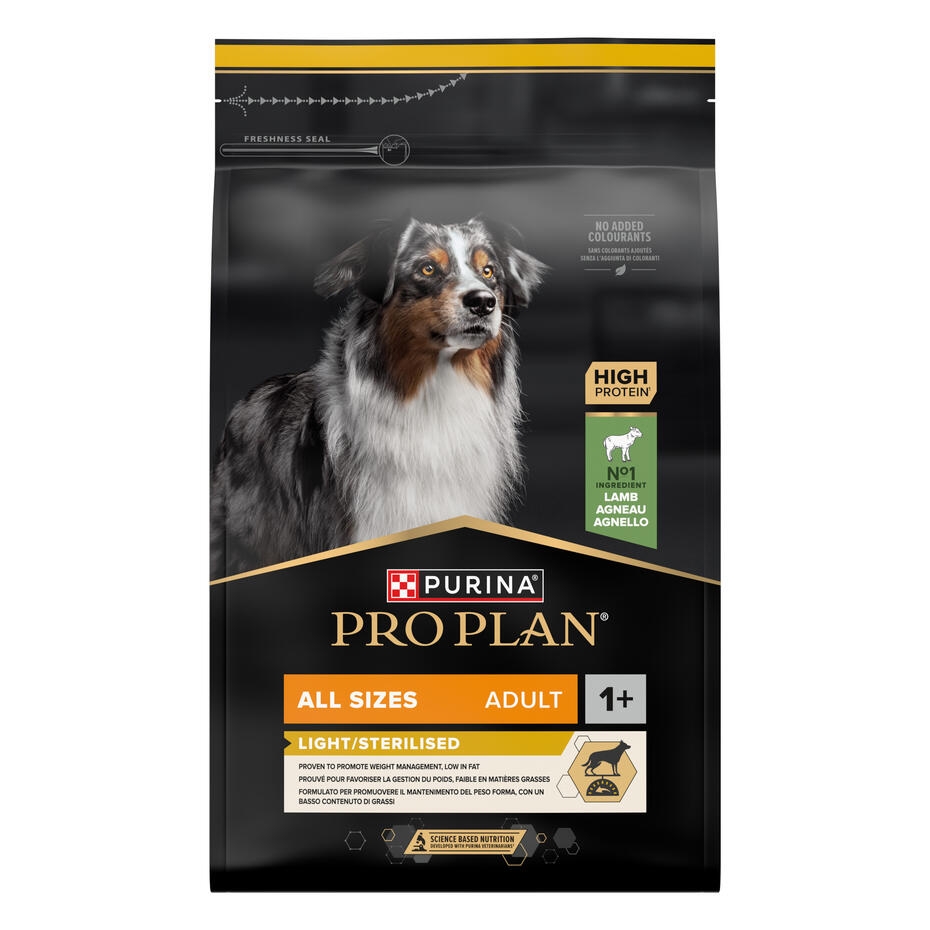 PURINA® PRO PLAN® All Sizes Adult Dog Light / Sterilised Riche en agneau
