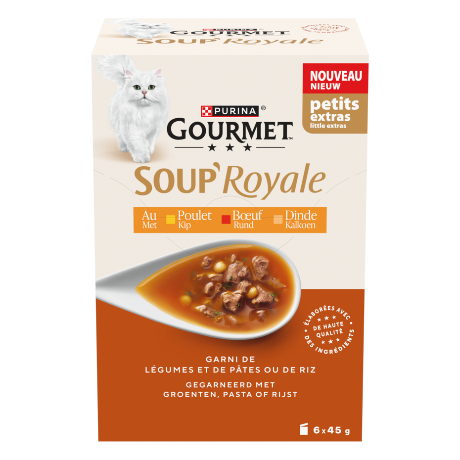 GOURMET™ Soup' Royale au Bœuf, au Poulet ou à la Dinde, garni de légumes et de pâtes ou de riz