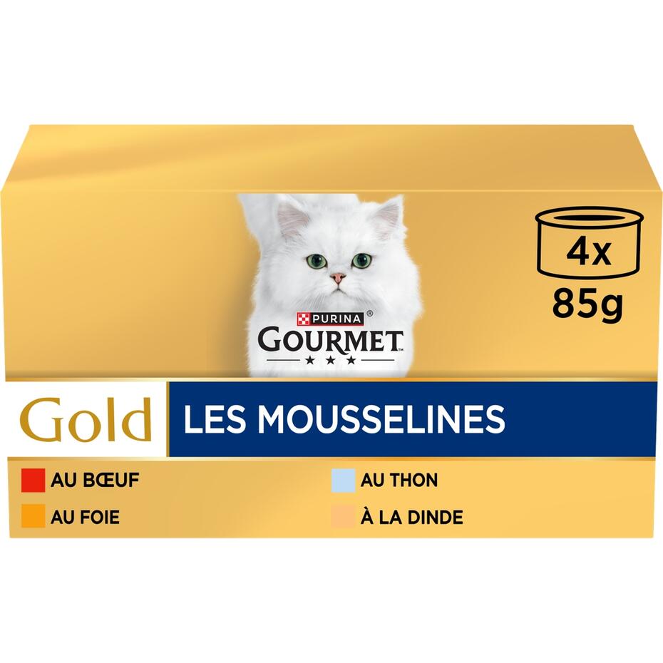 GOURMET® GOLD Les Mousselines au Thon - Boîtes pour chat