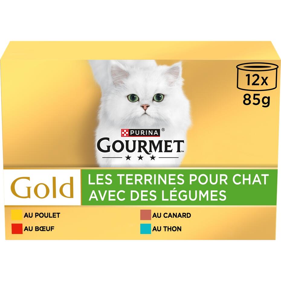 GOURMET® GOLD Les Terrines avec des Légumes - Boîtes pour chat