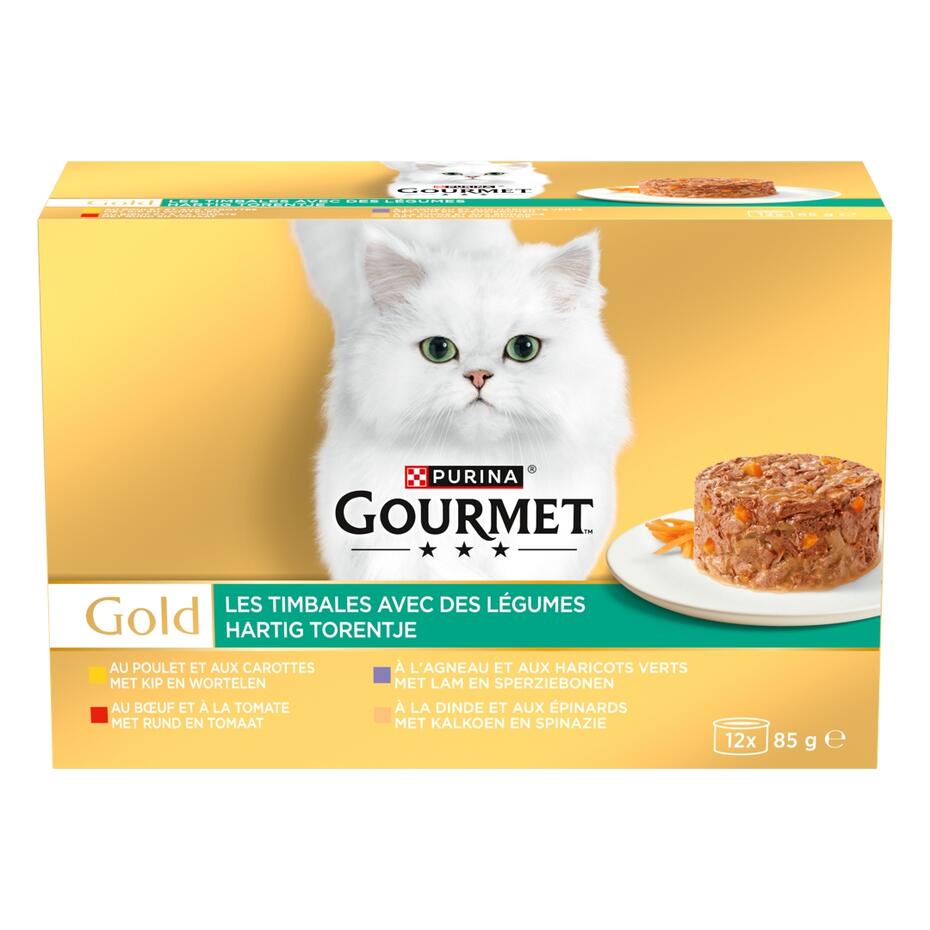 GOURMET® GOLD Les Timbales avec des Légumes - Boîtes pour chat