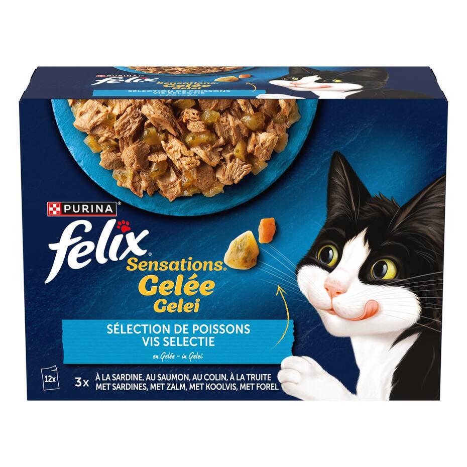 FELIX® - Sachets pour chat Sensations en Gelée - Sélection Poisson