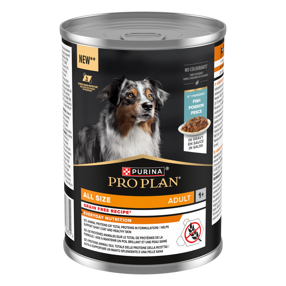 PURINA® PRO PLAN® All size Adulte Recette Sans Céréales riche en Poisson en Sauce