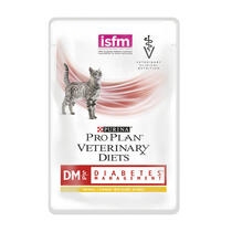 Purina Pro Plan Veterinary Diets Feline DM St/Ox Diabetes Management - Sachets pour Chat Diabétique au Poulet