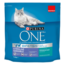 Purina ONE® - Croquettes pour Chat Stérilisé Sensible aux Poissons de mer
