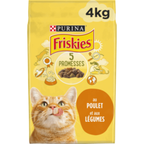 FRISKIES® - Croquettes pour chat adulte au poulet et aux légumes