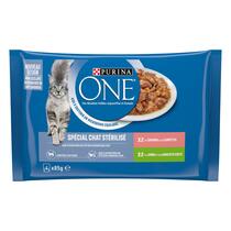 Purina ONE® - Sachets pour Chat Stérilisé au Saumon et à la Dinde