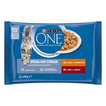 Purina ONE® - Sachets pour Chat Stérilisé au Bœuf et au Poulet