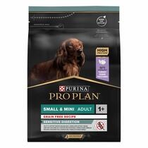 PURINA® PRO PLAN® SMALL & MINI ADULT SENSITIVE DIGESTION GRAIN FREE - RICHE EN DINDE - Croquettes sans céréales pour petit ch