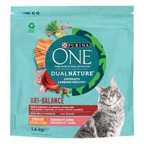 PURINA ONE® DualNature® - URI BALANCE - Croquettes Spécial Chat Stérilisé Saumon et Cranberry