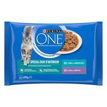 Purina® ONE® - Sachets pour Chat d'Intérieur au Veau et au Thon