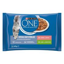 Purina® ONE® - Sachets pour Chat Stérilisé au Saumon et à la Dinde