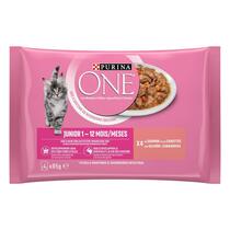 Purina ONE® - Sachets pour Chaton au Saumon et aux Carottes​