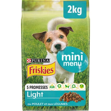 FRISKIES® MINI MENU LIGHT Croquettes pour Petit Chien au Poulet et aux Légumes - Convient aux chiens stérilisés