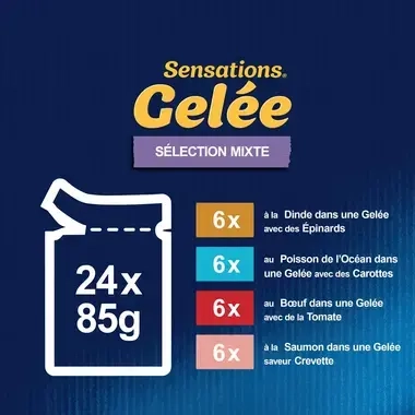 FELIX Sensations en Gelée pour chat Sélection Recettes