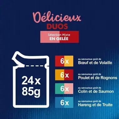 FELIX Tendres Effilés Délicieux Duos Sélection Mixte Recettes