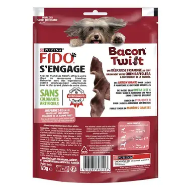 Friandises chien bacon twist